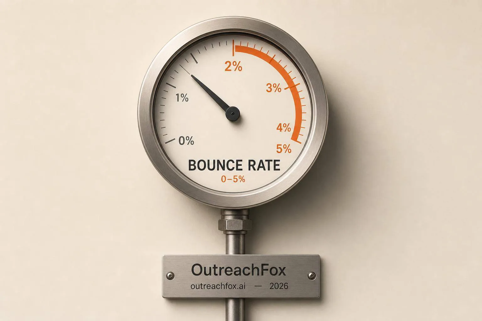 Chart showing email bounce rate thresholds from safe to danger zones for cold outreach campaigns