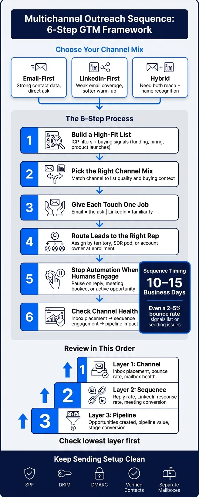 Multichannel Outreach Sequence: 6-Step GTM Framework
