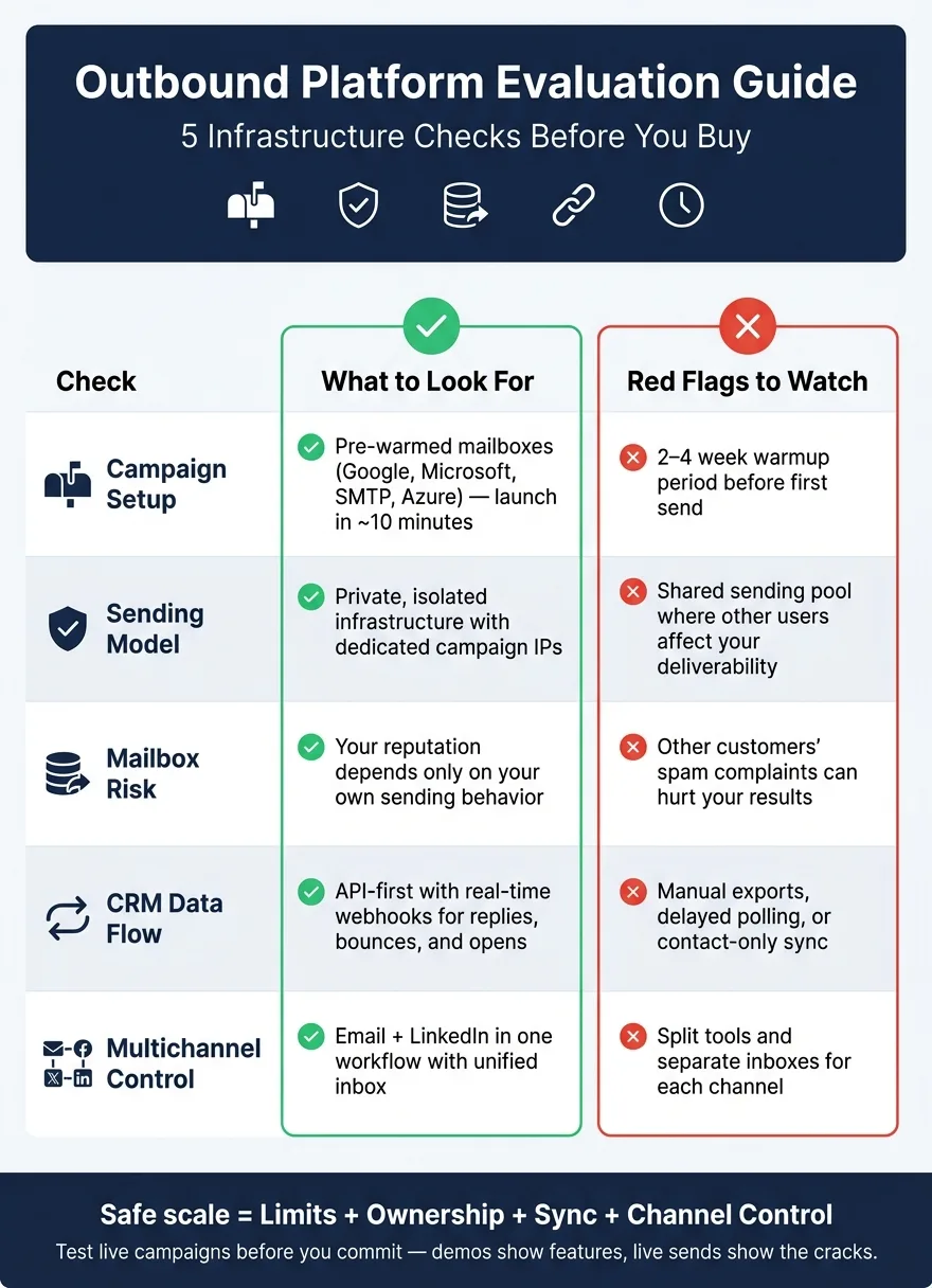 Outreach Platform Comparison: Infrastructure, Data Flow & Multichannel Control
