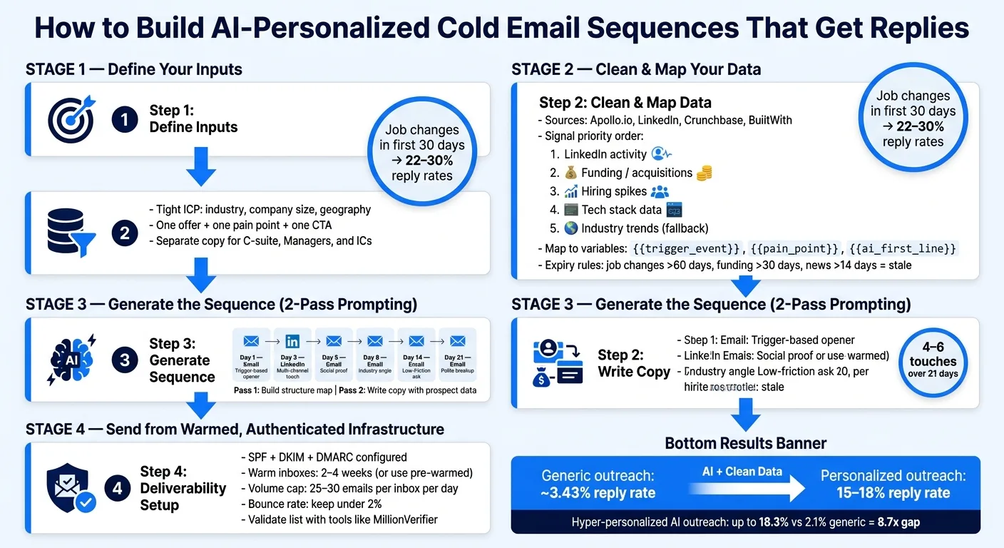 AI Cold Email Sequence: From Data to Inbox in 4 Steps